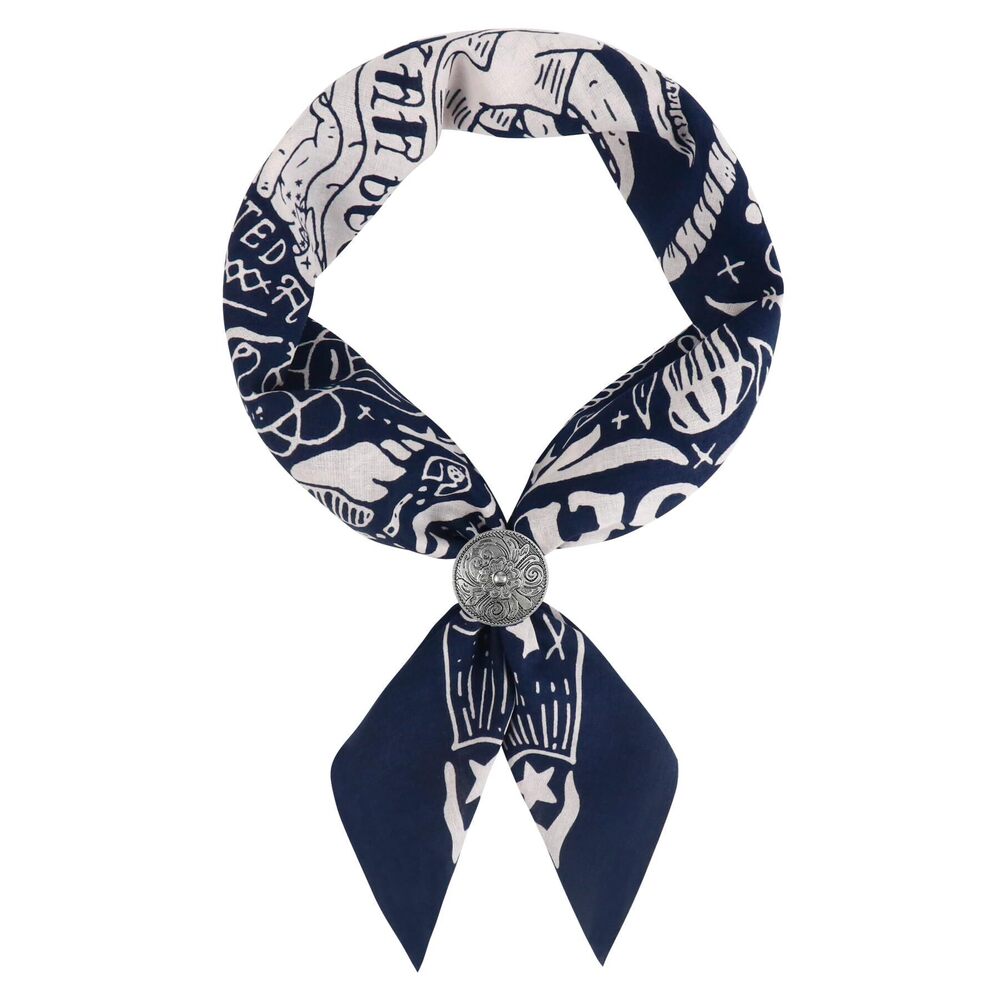 2292 100% cotton Bandana Scarf With Leather Scarf Buckle, Retro sail